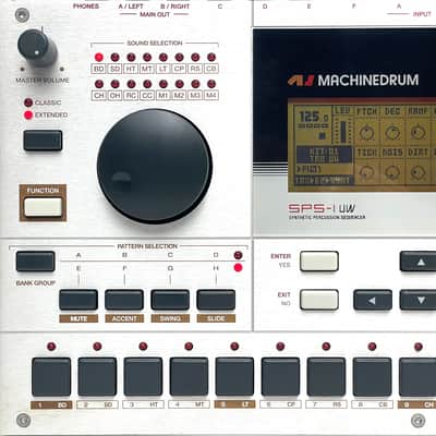 Elektron Machinedrum SPS-1UW MKI w/Power supply Drum Machine 2005 - 2007 - Silver Made in Sweden Worldwide Shipment image 3