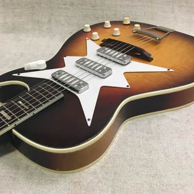 Airline 7209 Harmony Stratotone Roy Smeck 3 Dearmond Pickup 1960 Vintage Sunburst image 12