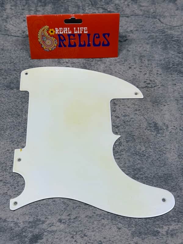 Real Life Relics Aged White Esquire Telecaster® Pickguard 1 Ply 5 Hole .060 thin. (PGAV7) image 1