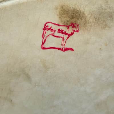 Ludwig 22” Whitecalf Calfskin 1950’s - Calfskin image 3