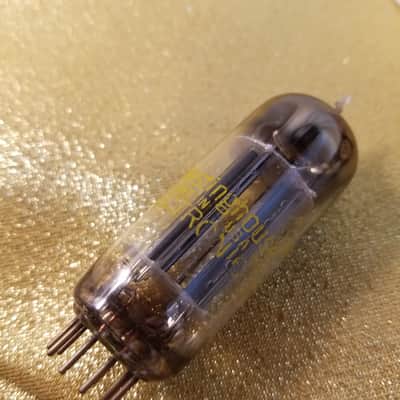 Westinghouse 12BH7A tNOS AT1000 TESTED Vacuum Tube rare long flat RCA-style black plate 12BH7 dual triode 1962 image 10