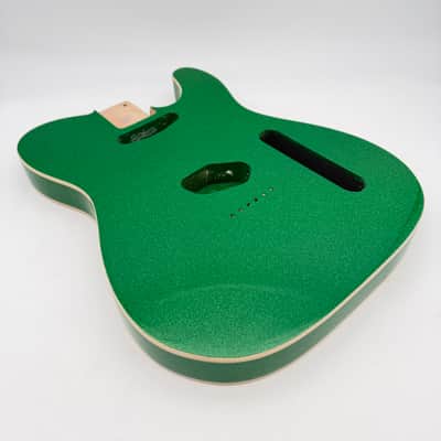 HooDoo Telecaster Body Alder Bound Sparkle Green Light htb6426 image 3