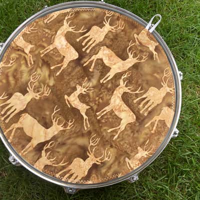 14" reversible Drum Bunny cotton drum cover - partial mute - dampener - compare to Big Fat Snare Drum Quesadilla, Drum Tortilla image 2