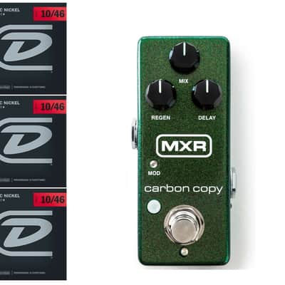 MXR M299 Carbon Copy Mini Analog Delay Pedal Regen, Mix, Delay Controls ( 3 FREE STRING SETS ) image 1
