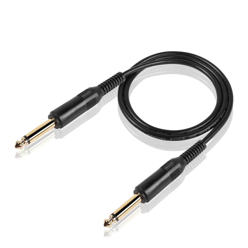 1/4 Inch Guitar Cable 6.35Mm (1/4) Ts To 6.35Mm (1/4) Ts Audio Cable Male To Male Mono Jack Instrument Cable For Electric Guitar,Studio Monitors, Mixers?1M? image 1