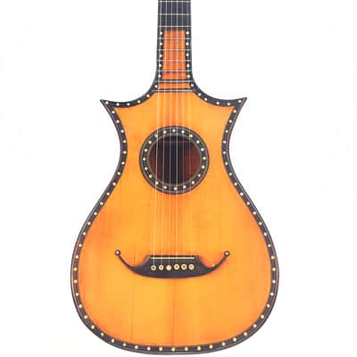 C.F. Marchal early Romantic guitar in shape of a coat of arms - outstanding sound and exceptional construction details - check video! image 1