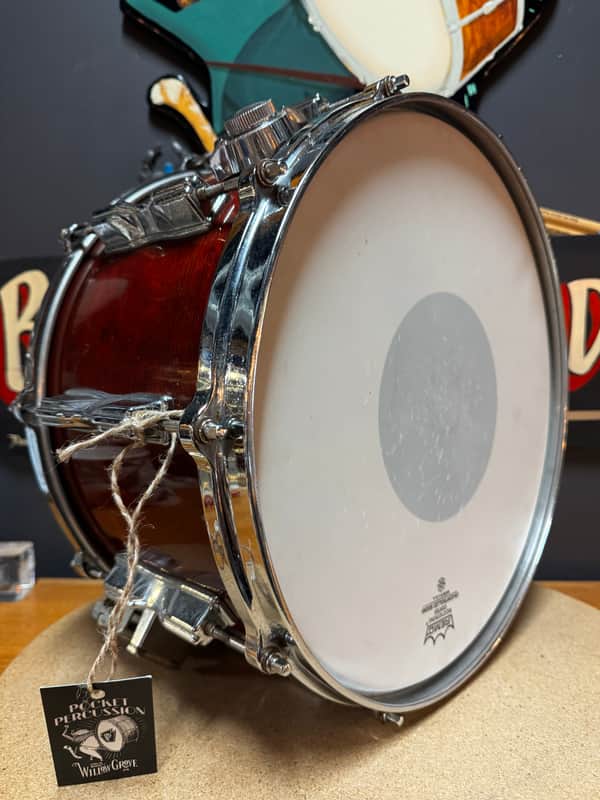 Tama AW458 Superstar Mastercraft Artwood Birch 8x14" Snare Drum with Roller-Action Strainer 1981 - 1986 - Cherry Wine image 1