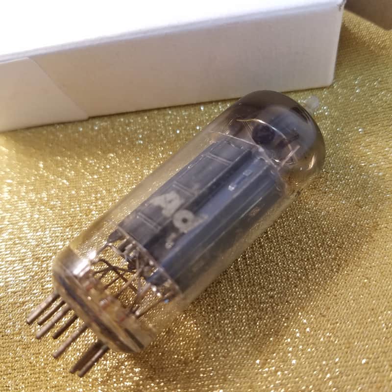 RCA Matched Pair (2) 6CG7 tNOS AT1000 TESTED Vacuum Tubes T1 blackplate dual triode 1954-1959 image 1