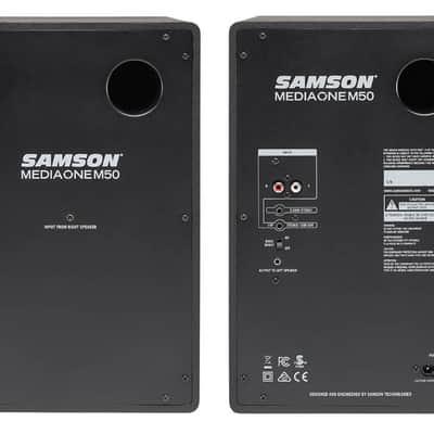 Samson MediaOne M50 Pair of Powered Active 2-Way Studio Monitors with 5″ Driver image 2