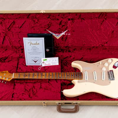 2020 Fender Custom Shop NAMM ‘17 Limited Edition 1956 Stratocaster Roasted Relic White w/ Case, CoA image 17