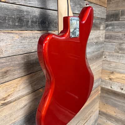 Squier Vintage Modified Jaguar Bass Special SS Candy Apple Red image 8