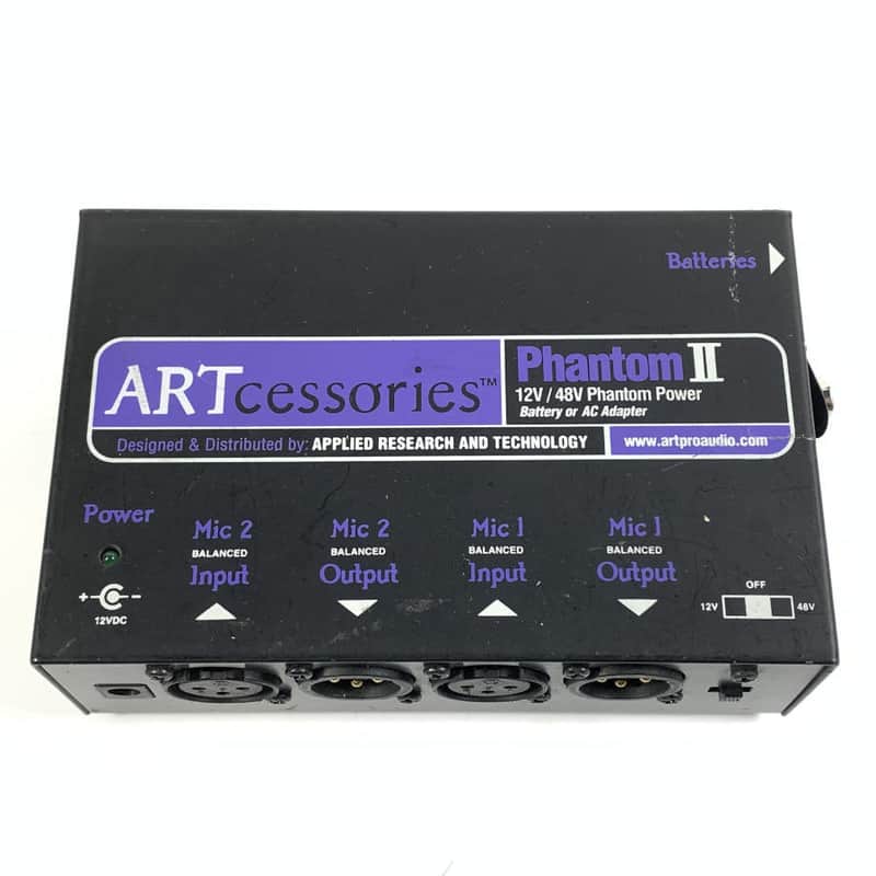 ART Artcessories Phantom II 2-Channel, Dual-Voltage Power Amp for Microphones TGHM image 1