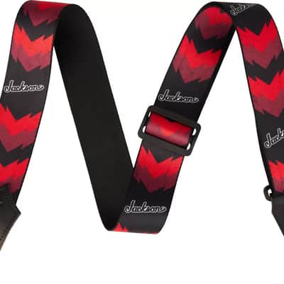 Jackson #2993258002 - Jackson Strap with Double V Pattern - Black/Red image 1