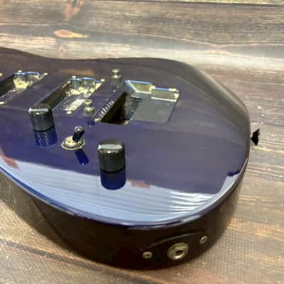 90s Grover Jackson Super Dinky Lefty Body Dark Blue w/Plate Made in Japan image 4