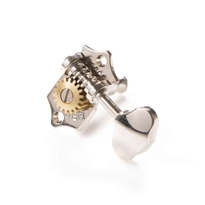 Grover V97-18NA Sta-Tite 18:1 3x3 Guitar Tuners, Nickel, Vertical image 3