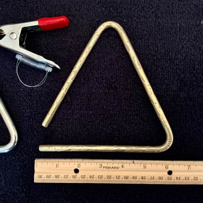 Sonor 7” Triangle and Custom 6” Brass Triangle (Sound File) image 4