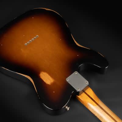 2008 Fender Road Worn '50s Telecaster with Maple Fretboard - 2-Color Sunburst | Vintage Aged Relic Nitro Finish 3.19kg | Case image 12