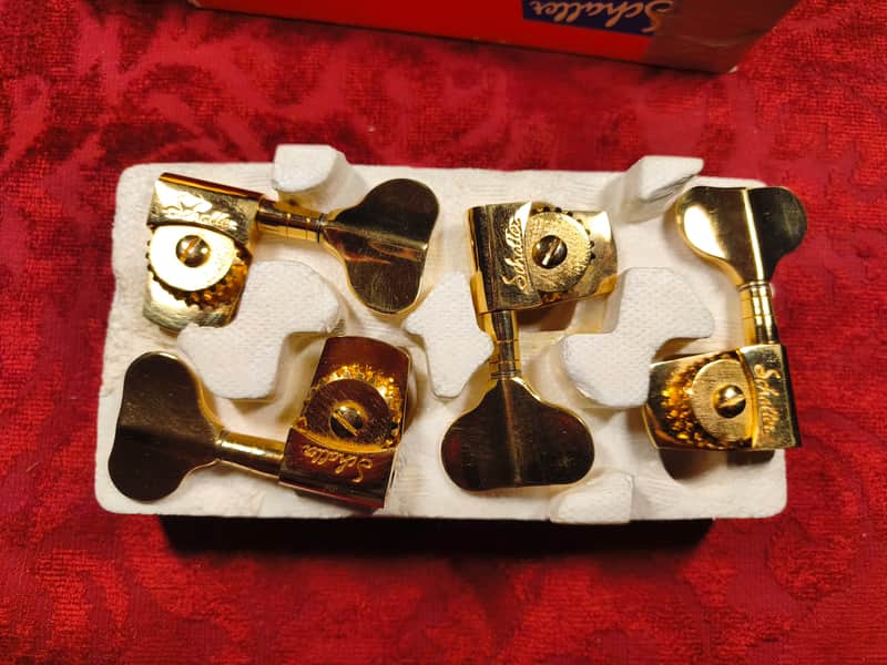 Schaller BM 2L/2R 2+2 Bass Tuners (Gold) – NOS Vintage – 1990er – Ultra Heavy (112g) image 1