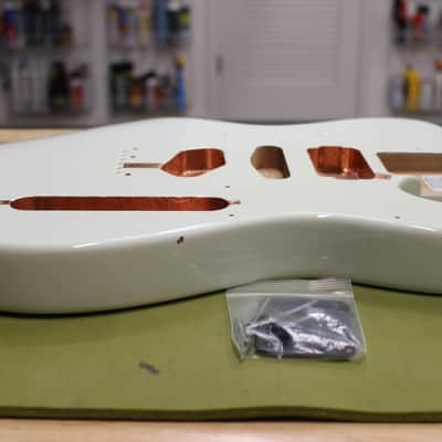 Warmoth Telecaster Body, Roasted Alder, Olympic White, Gotoh image 2