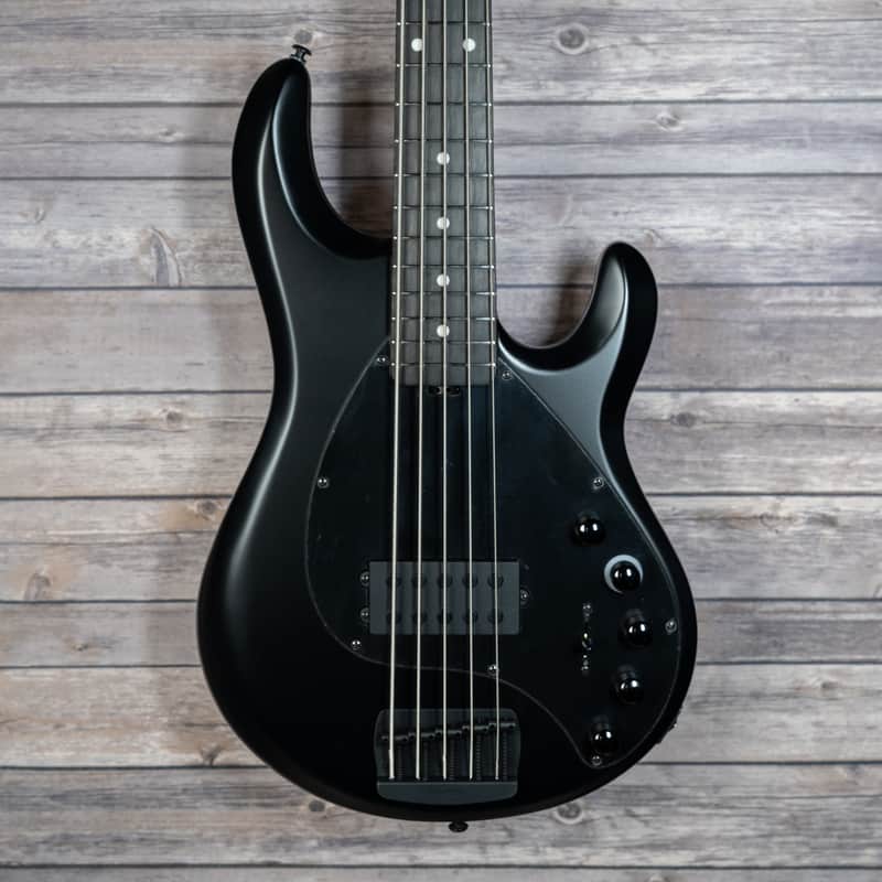Israelite Stringed Instrument Ernie Ball/Music Man DarkRay 5 Bass Guitar | Stealth Black | | Reverb