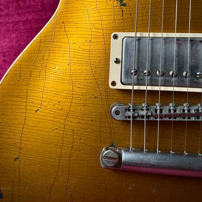 2017 Gibson Les Paul Standard Heavy Aged Gold over Green PSL image 6
