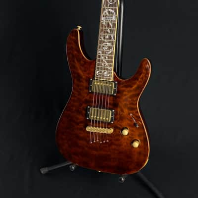 2003 Schecter Diamond Series C-1 Classic Electric Guitar with Hard Case - Antique Amber image 4