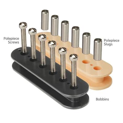 StewMac Build Your Own Humbucker Kit, with Alnico 5 Magnet and Zebra Bobbins image 2