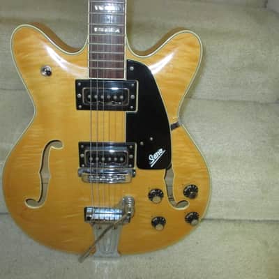 Sano Vintage Double Cutaway Electric Guitar/2 Pickups/Whammy 1960s - Blond image 2