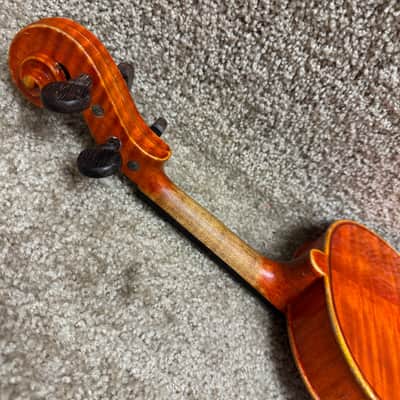 Unlabeled 3/4 Violin Flame Maple w/ Case & Bow A image 9