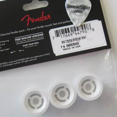 Fender USA Stratocaster Knobs White set of 3 0992035000 image 2