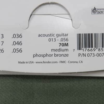 073-0070-408 Fender 80/20 Bronze Acoustic Guitar Strings 70M .013-.056 Gauge image 5