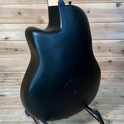 Ovation Elite TX Mid Cutaway Electric Acoustic Guitar - Black image 4