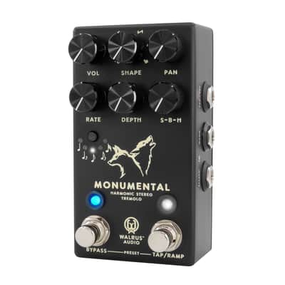 Walrus Audio Monumental Harmonic Stereo Tap Tremolo Pedal - Black image 3