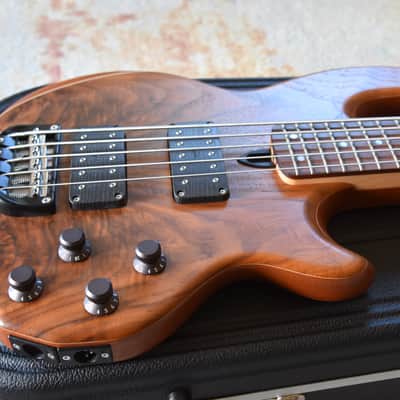 Wal MK2 2021 Flame Walnut 5 string bass guitar image 7