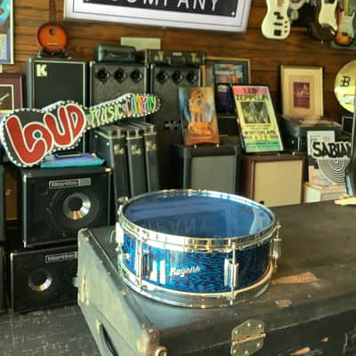 Roger’s Luxor Script 1967 Snare -5 x 14- Blue Agate - #731 image 1