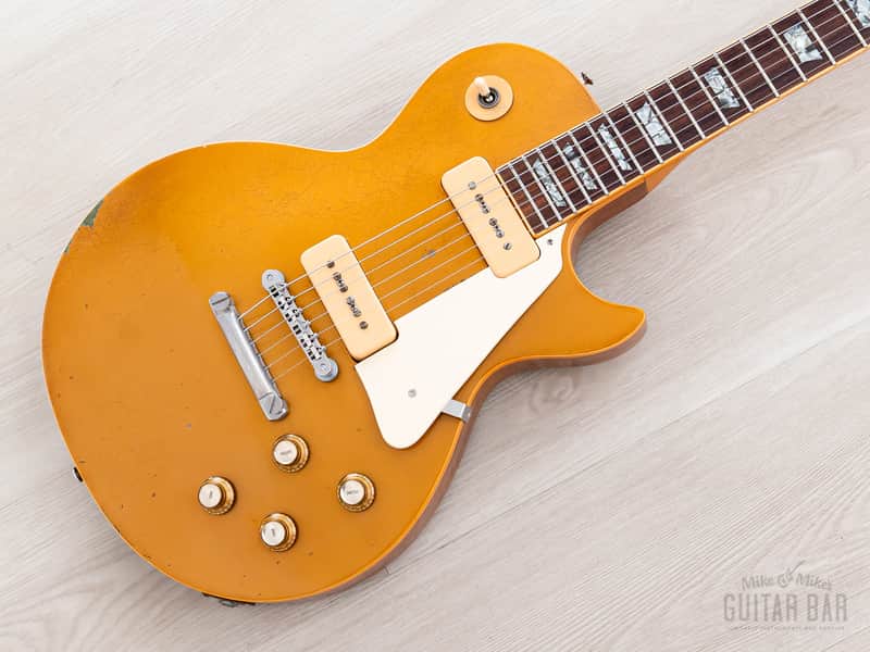 1976 Gibson Les Paul Deluxe Goldtop Vintage Guitar w/ P-90s, Case image 1