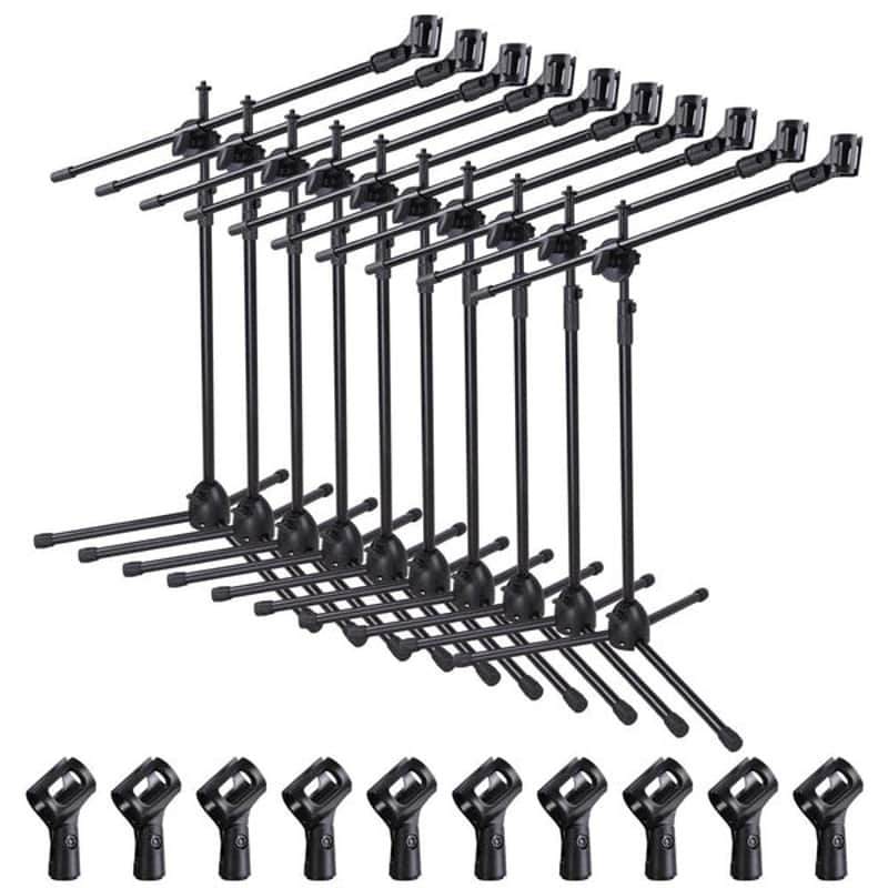 10 MR DJ MS500 Heavy Duty Telescoping Microphone Mic Boom Stand Tripod image 1