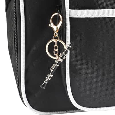 Miniature Clarinet Keychain, 3.15 Inch Tiny Clarinet Model Key Ring, Musical Instrument Gift for Clarinet Players, Music Teachers image 3