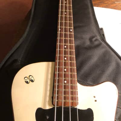Vintage 1964 Silvertone Danelectro 1440L Bass Guitar, White & Black image 15