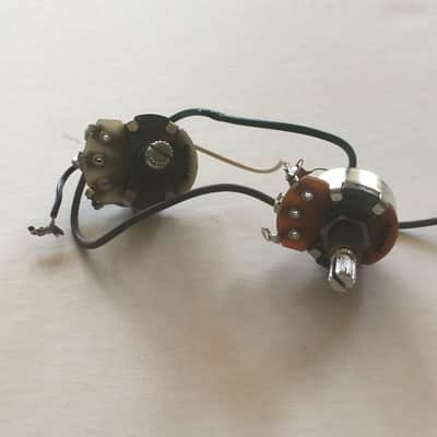 2 Vintage 1996 Fender Thinline Tele Guitar Micro Pots Wiring Harness 500K Parts image 8