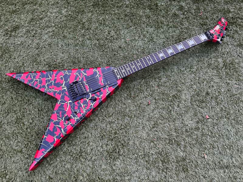 ESP KKV-380 red crackle Kerry King V 1997 - Red Crackle | Reverb