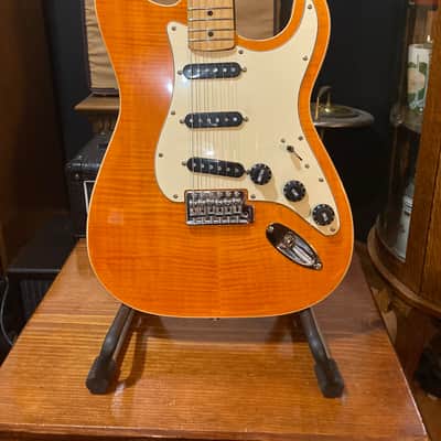Fender Stratocaster Strat ST P/C Amber Flame Maple, Fender Custom Shop Custom '54 Pickups image 2