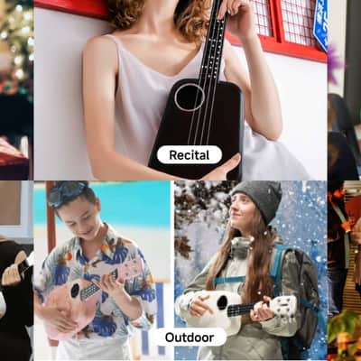 PopuMusic Populele 2 Smart Concert Ukulele - 23" Carbon Fiber with 72 LED Lights, Free Online Lessons & Song Library, Auto-Tuner, Includes Gig Bag, Strap, Nylon Strings & Picks for Family Fun,Travel & Gifts image 12