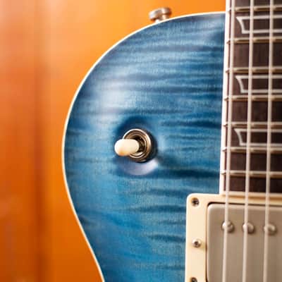 Nik Huber Orca 59 Blue Turquoise Glow Brazilian RW Fretboard image 4