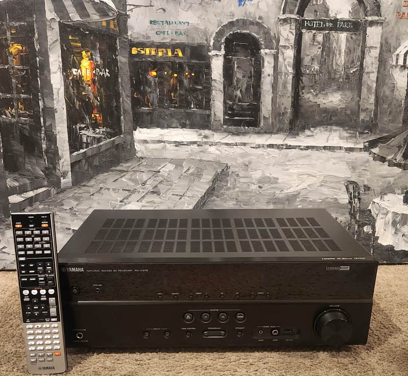 Yamaha Yamaha RX V375 AV Receiver Black 90s - Black metal | Reverb