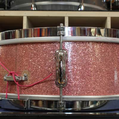 1960s Slingerland 5.5x14 Special Student Model Snare Drum in Sparkling Pink Pearl image 2