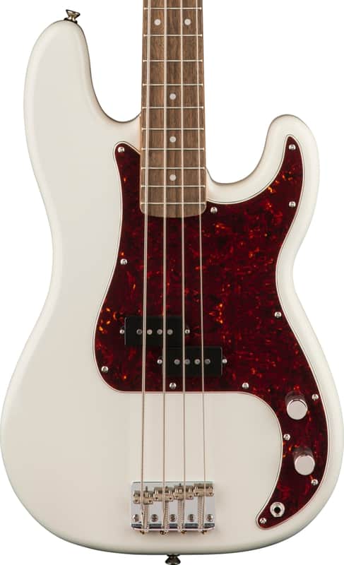 Squier Classic Vibe '60s Precision Bass 4-String Bass Guitar, Laurel Fingerboard, Olympic White image 1
