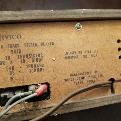 JVC Nivico 9810 Am/Fm Stereo Radio 8-Track Player Rare 1970s - silver and woodtone image 11
