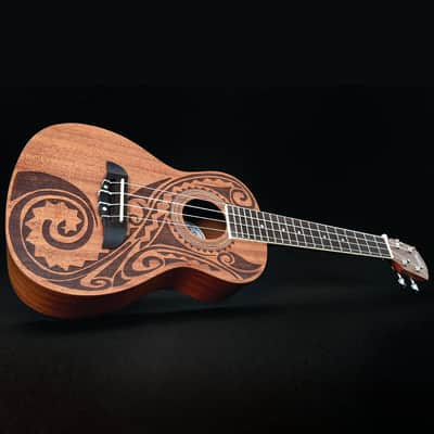 Oscar Schmidt Concert Ukulele, Natural Mahogany Maori (OU2TAT-A-U) image 2