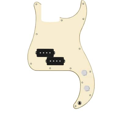 920D Custom  Precision Bass Loaded Pickguard, Drive (Hot), Aged White Pickguard, and PB Wiring Harness